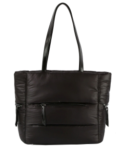 Nylon Puffy Shopper Bag JYMA-0490 BLACK